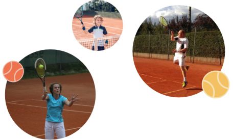 Mitglieder des TC Hainstadt beim Tennisspielen